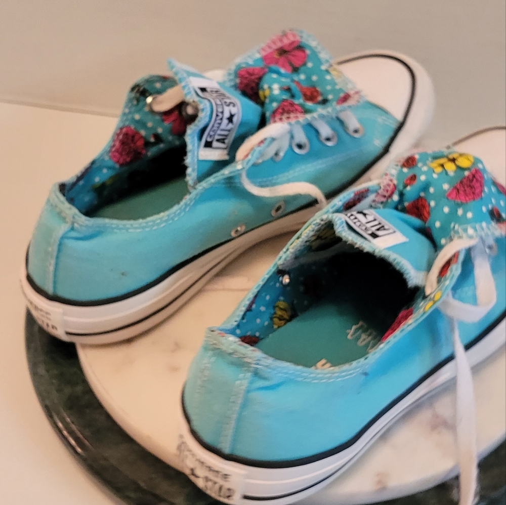 Floral Turquoise Converse - Picture 7 of 16
